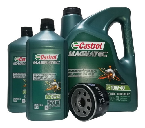 Kit Castrol Magnatec 10w40 Galón + 2 Cuartos + Filtro Aceite