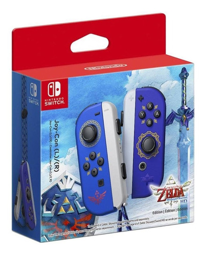Imagen 2 de 3 de Set de control joystick inalámbrico Nintendo Switch Joy-Con (L)/(R) the legend of zelda skyward sword hd edition