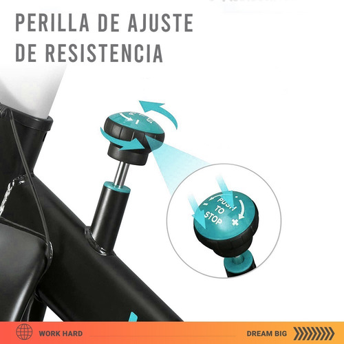 Imagen 6 de 6 de Bicicleta Para Hacer Ejercicio Spinning Fija Estática 6kg Ms