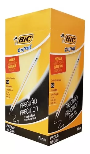 Boligrafo Bic Cristal Fine Plus 0.8 Mm. Negro Caja X 50 Unid