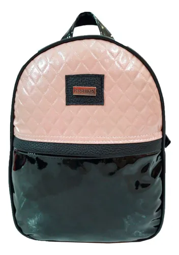 Mochila Mini De Mujer Ecocuero Negra Urbana Pequeña Chica