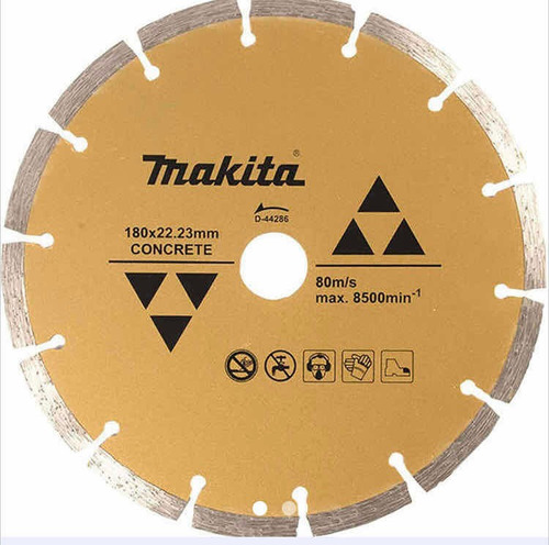 06!! Disco Diamantado Seg. Concreto 180mm 7'' Makita D44286