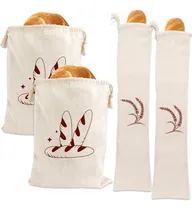 Comprar 4 Paquetes De Bolsas De Pan De Lino Para Pan Casero, Sin Bla