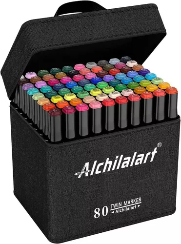 80 marcadores de color, rotulador de alcohol con punta doble para dibujar,  Marcador, Los mejores precios