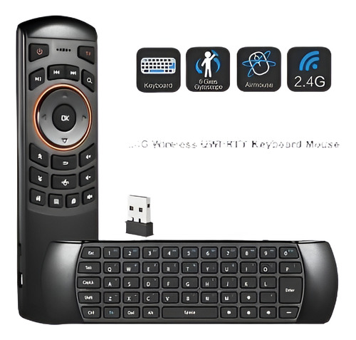 Teclado Inalámbrico Air Mouse 2.4g 6 Ejes Mando Para Mini Pc