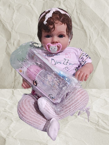 Hermosa Muñeca Reborn De Vinilo 55cm