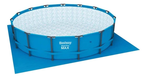 Piscina estructural redonda Bestway 56420 con capacidad de 10250 litros de 3.66m de diámetro azul diseño mosaico