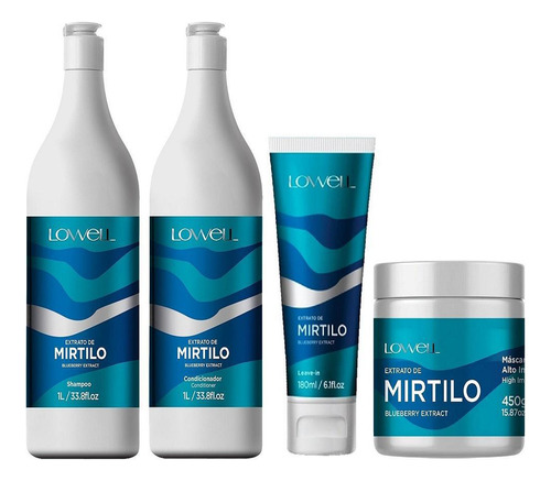 Kit Lowell Extrato De Mirtilo Blueberry Extract (4 Produtos)