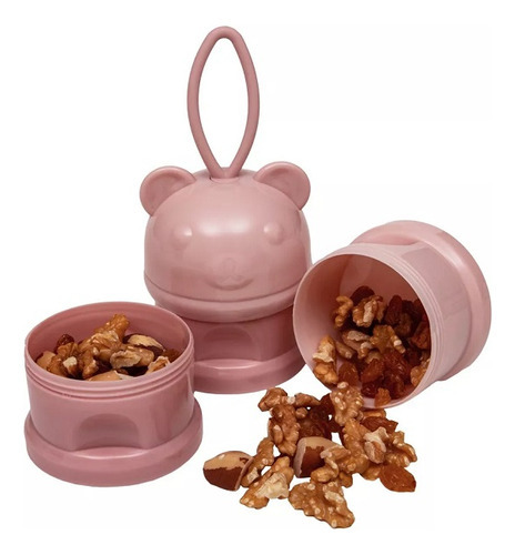 Potes Empilhaveis Porta Leite Em Po Lanches Frutas P/bebe