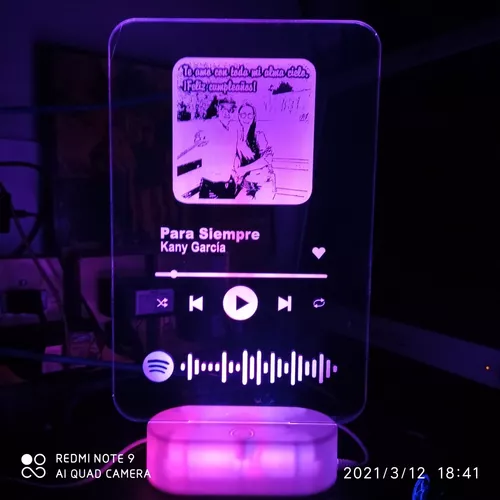 Lámpara Spotify Personalizada LED