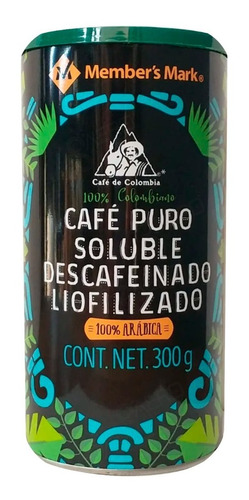 Cafe Puro Soluble Liofilizado Descafeinado Member's Mark 300
