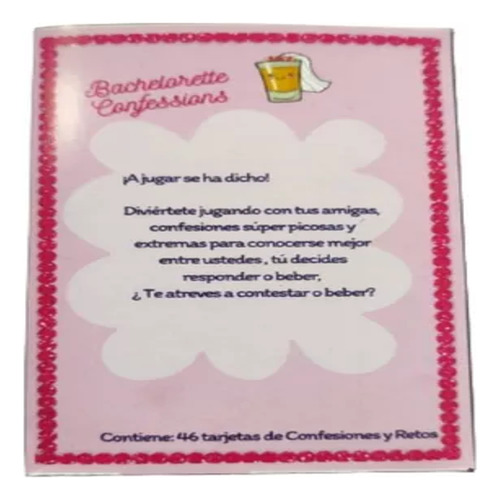 Juego De Mesa Despedida Mujer Cartas Original Pareja