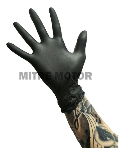 Guantes De Nitrilo Negro + Resistentes! X20