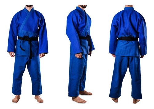 Judogi Traje Judo Shiai Tramado Pesado Azul Talle 4 A 8
