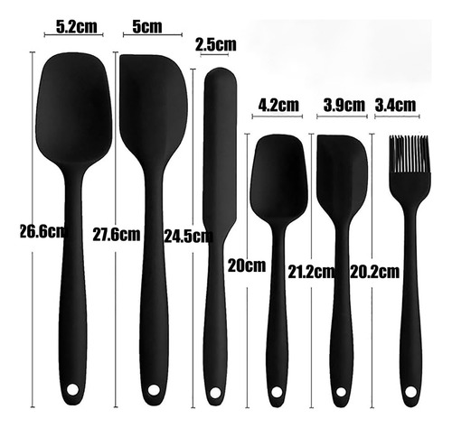 Espátula De Silicona Antiadherente 6pcs Utensilios De Cocina