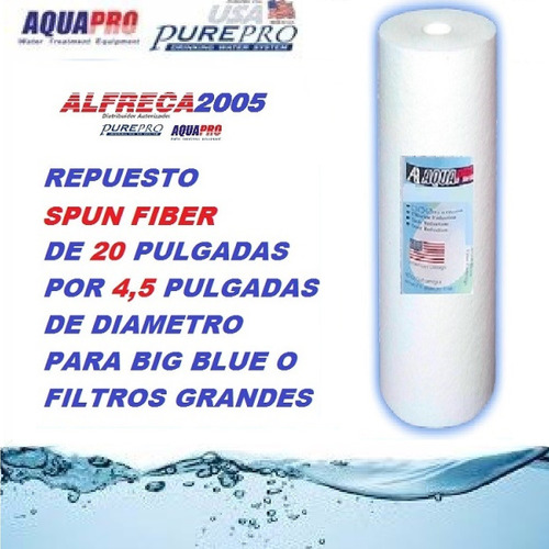 Cartucho Sedimentos 20x4,5 Repuesto Osmosis Filtros Agua