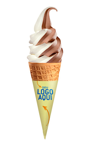 Cone Casquinha Sorvete Personalizado Seu Logo Aqui 15.000 Un