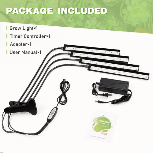 Grow Lights Foxgarden Full Spectrum 208 Led Con Temporizador