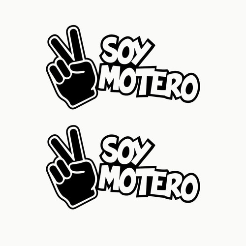 Vinilo Adhesivo Calco Sticker Moto Auto Soy Motero 2 Unid.