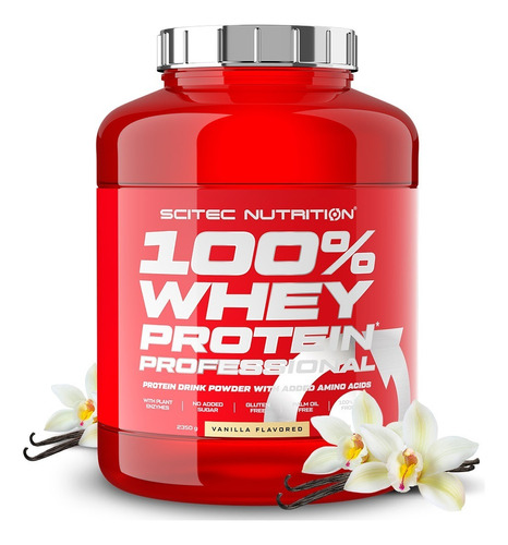 Proteina 100% Whey Protein Professional 2350 G - Scitec Sabor Vainilla