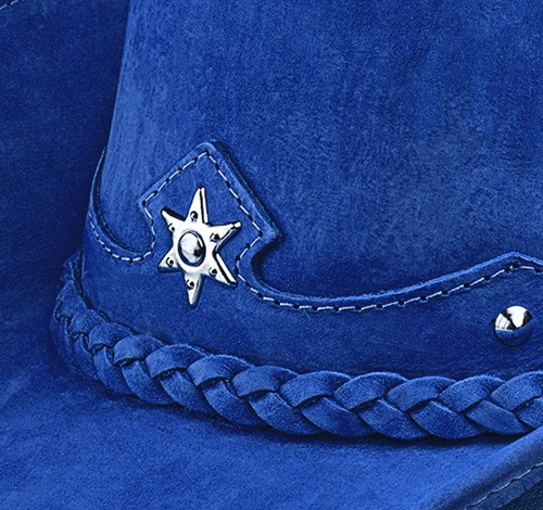 Imagem 6 de 7 de Chapeu Country Feminino Couro Legítimo Nobre Rodeio Cowgirl Chapéus Texano Americano Estrela Várias Cores