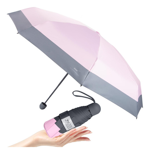 Paraguas De Viaje Compacto Con Protección Uv Y Resistente Al