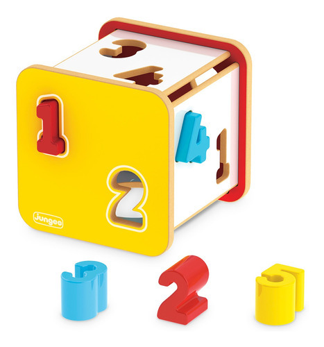 Brinquedo Educativo Cubo Didático Mdf 15x15cm Com Números