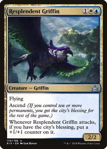 Carta Magic Resplendent Griffin Rivals Of Ixalan Mtg