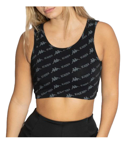 Top Kappa Authentic Plumb Mujer Negro Jj deportes