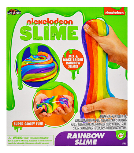 Nickelodeon Rainbow Slime Crea Tu Slime Cra Z Art