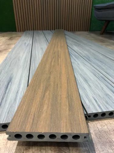 Deck Pvc Wpc Listón Co Extrusión Símil Madera Doble Faz