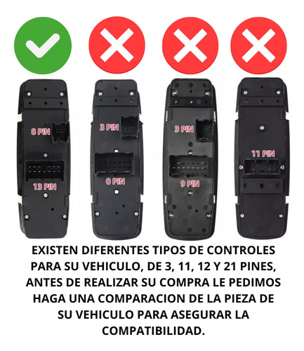 Control Maestro Cristales Dodge Journey 21 Pines 2010 2011