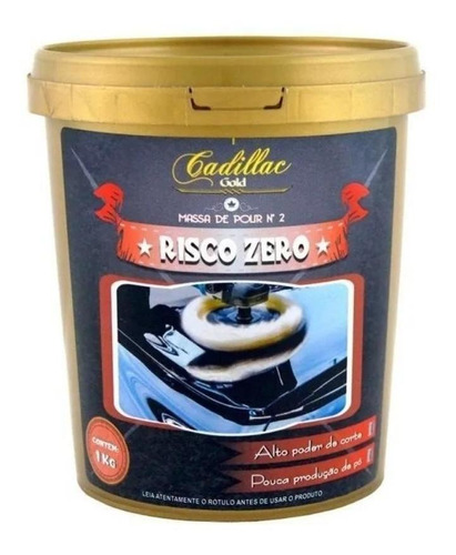 Massa De Polir Cadillac Risco Polimento Automotivo 1kg Nº 2