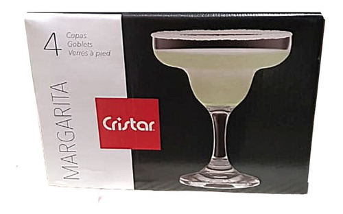 Imagen 3 de 5 de Set De 4 Copas Margarita En Caja Para Regalo Nueva