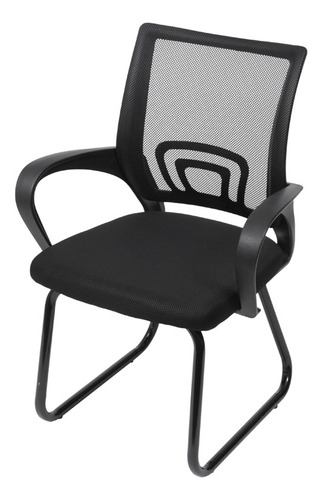 Cadeira De Escritório Boxbit Tok Fixa Preta Cor Preto Material do estofamento Borracha