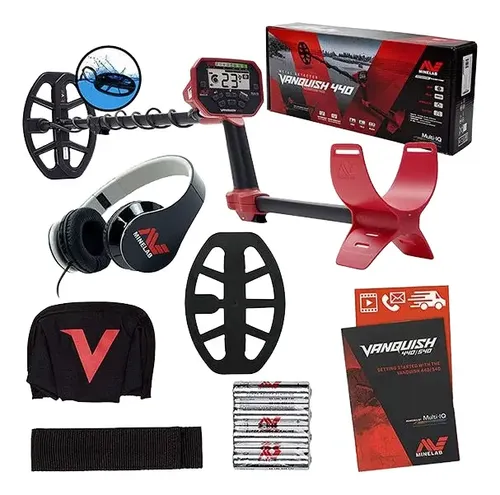 Detector De Metal Ouro, Prata, Joias Vanquish 440 Minelab Cor Vermelho