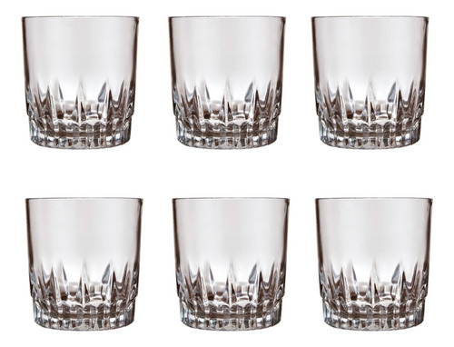 Vaso De Whisky 290 Ml Vidrio Vegas Nadir Kit X 6