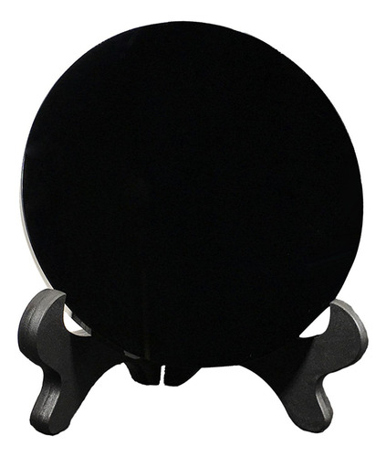 Espejo Feng Shui De Disco De Obsidiana Negra Diámetro 20cm