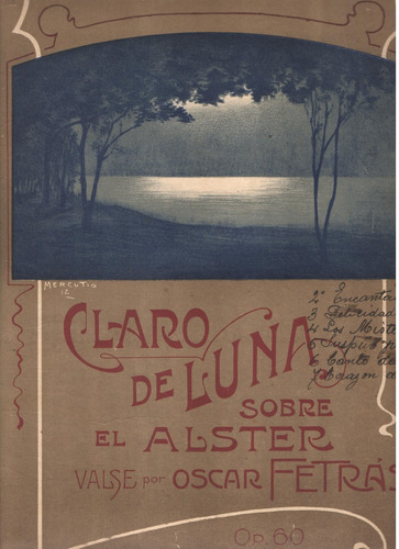  Partitura Original Del Tema Claro De Luna Sobre El Alster