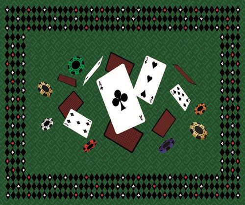 Toalha De Mesa Oxford Retangular Poker Cassino Verde