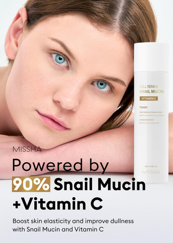 Tónico Facial Missha Cell Renew Snail Mucin Vitamina C 150 M