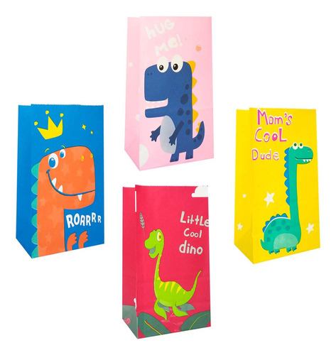 Artseen 20 Bolsas De Papel Con Patrn De Dinosaurio, Bolsas D