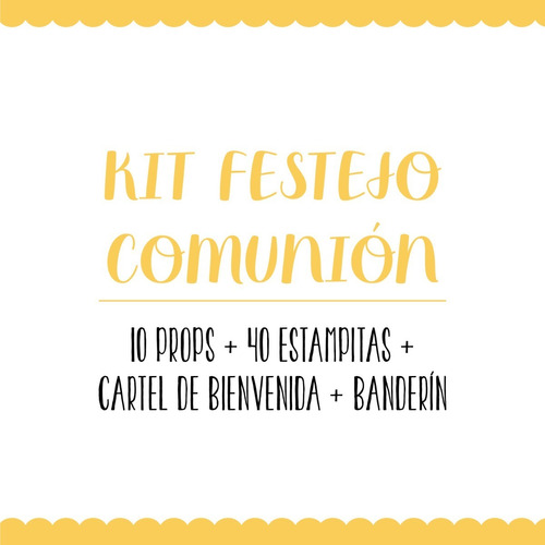 Kit Festejo Comunión Deco Props Estampitas