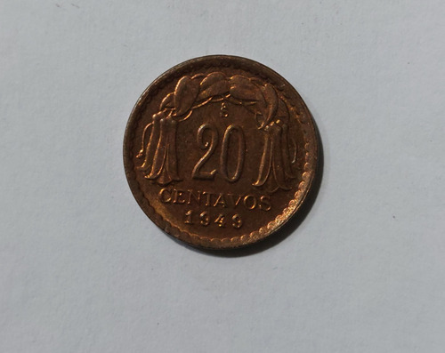 20 Centavos Año 1949 Sin Circular