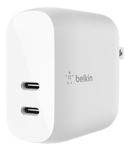 Cargador iPhone iPad 40 Vatios X 2 Usb-c Belkin Wcb006dqwh