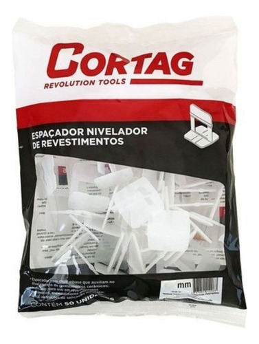 Kit 500 Pçs Espaçador 2mm De Piso Porcelanato Cortag 