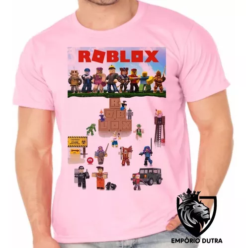 Camiseta Infantil Até Adulto Roblox Personagens Game Jogo Pc