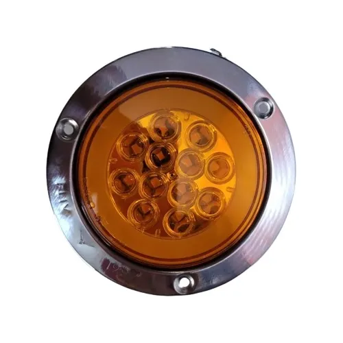 comprar Stop Trasero Redondo Base Cromada Luz 24 Led Camion Encava