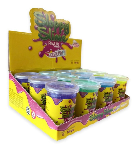 Slime Sloppy Con Glitter Caja X12 Muresco - Sharif Express