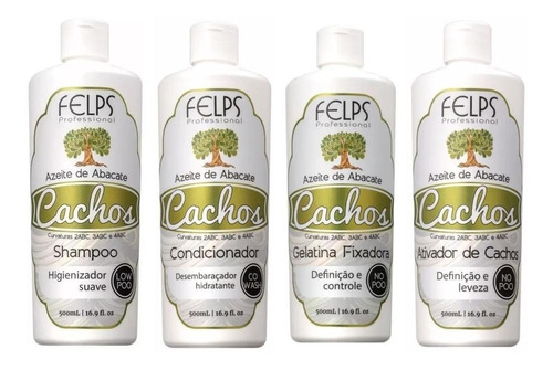 Cachos Felps Shampoo+condicionador+ Ativador + Gelatina